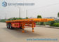 40ft Container Flatbed Semi Trailer , 3 Axles 45T Flatbed Utility Trailer